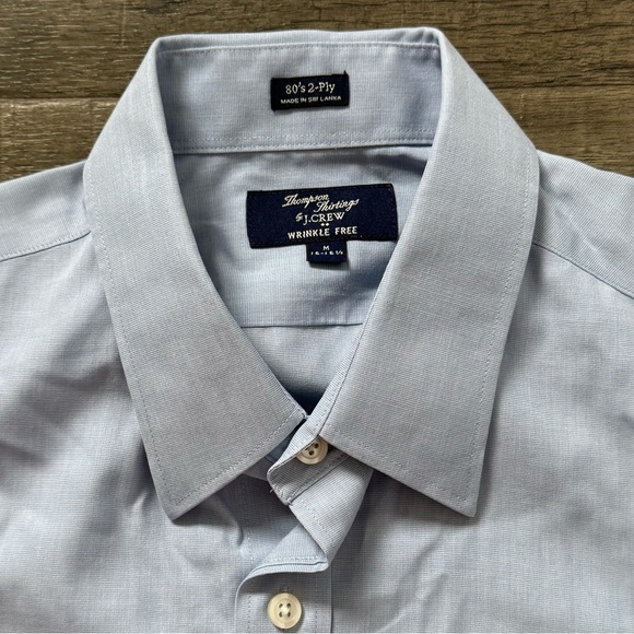 J. Crew Blue Dress Shirt Classic Cotton - Picture 2 of 2